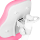Комплект Anatomica Genius парта + кресло + надстройка + выдвижной ящик + подставка для книг белый/розовый с розовым креслом Robin